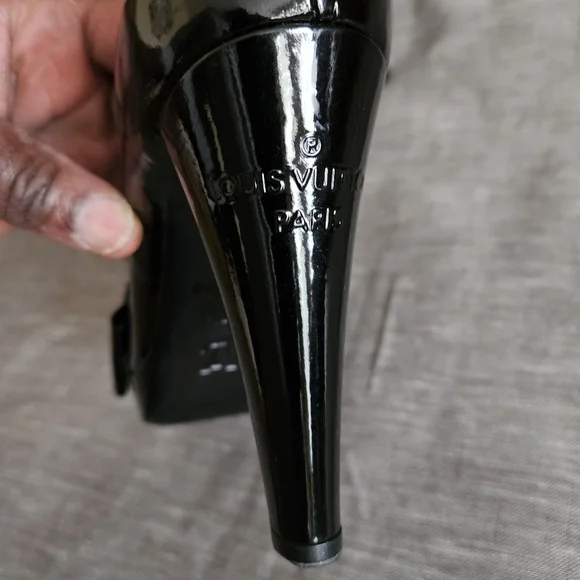 Louis Vuitton Patent Leather Open-Toe Luxury Pump Heels Size 7.5 US (Worn 2x) - Picture 11 of 16